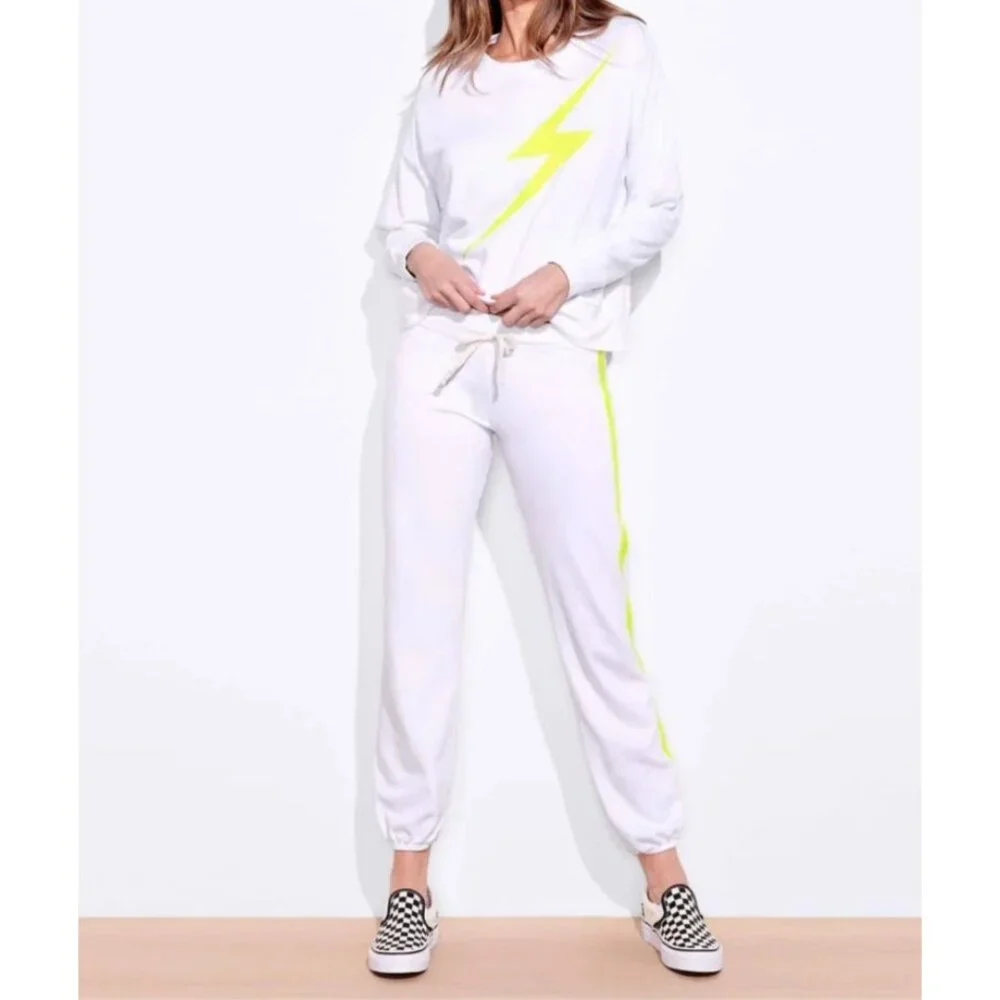 NWT | Sundry Yellow Stripe Sweatpant | Size 4/XL - Picture 2 of 3